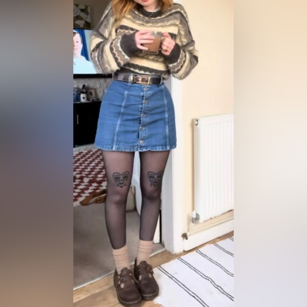 GAP | Denim Skirt Jean Vintage Snap Up Pencil Size 8